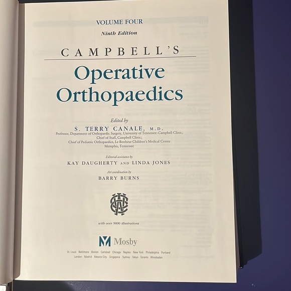Campbell’s Operative Orthopedics Ninth Edition - VOL. 4 - Picture 4 of 6